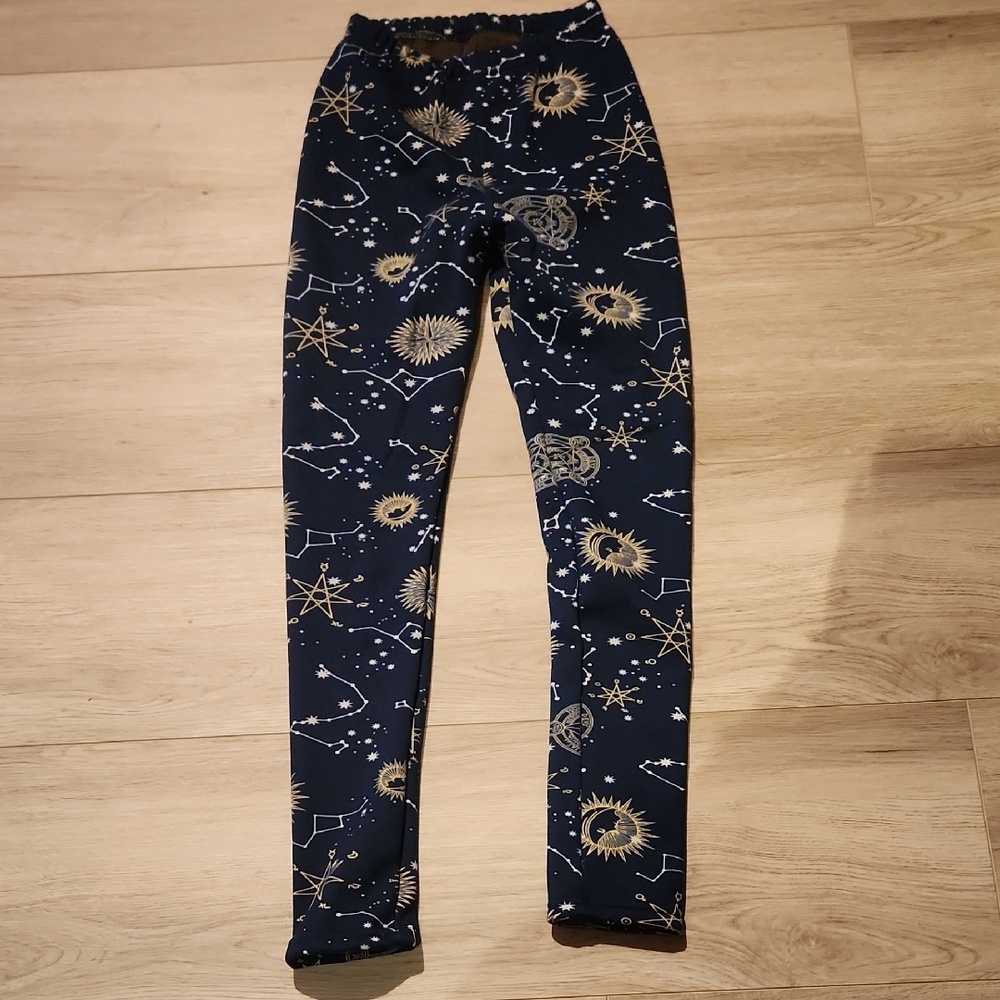 Celestial Navy Print Women's Jeggings